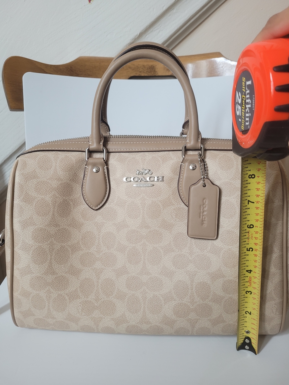 Coach Large Rowan Satchel Bag in Signature Canvas CV959 - Picture 12 of 16